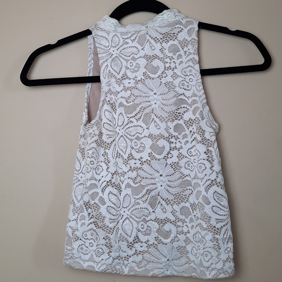 Streetwear Society White Lace Cropped Top - Picture 5 of 5